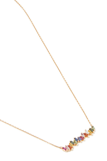 18k Rose Gold Sapphire Necklace